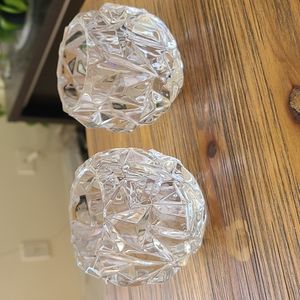 SOLD...Tiffany Crystal votive candle holders